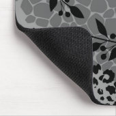 Leopard, schwarz und silber mousepad (Ecke)