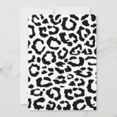 Leopard Schwarz-Weiß-Hochzeit Einladung (Rückseite)