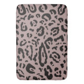 Leopard, Schwarz/Weiß, Leopard Badematte (Vorderseite Vertikal)