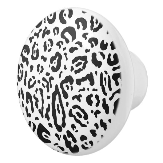 Leopard, Schwarz/Weiß, Leopard Keramikknauf (Rechts)