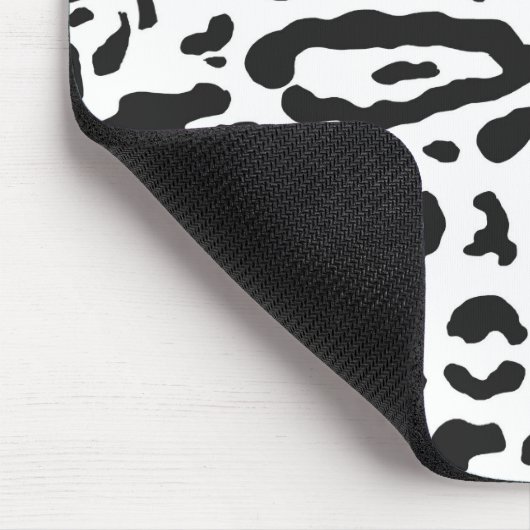 Leopard, Schwarz/Weiß, Leopard Mousepad (Ecke)