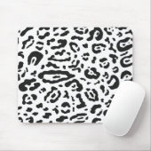 Leopard, Schwarz/Weiß, Leopard Mousepad (Mit Mouse)