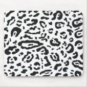 Leopard, Schwarz/Weiß, Leopard Mousepad (Vorne)