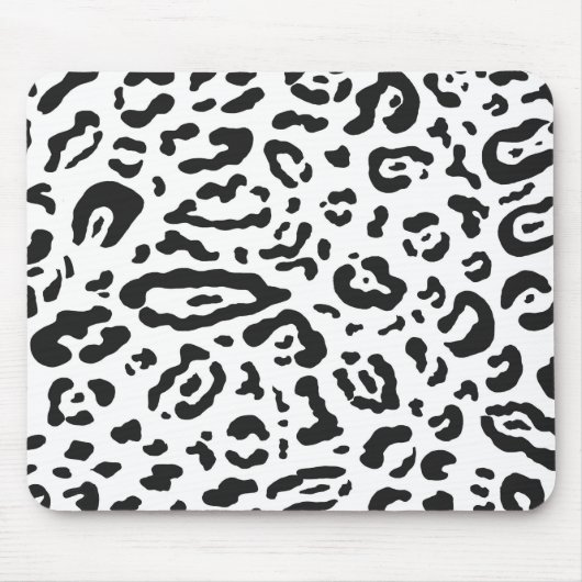 Leopard, Schwarz/Weiß, Leopard Mousepad (Vorne)