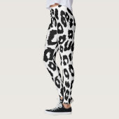 Leopard Schwarz-Weiß-Tierdruck Leggings (Links)
