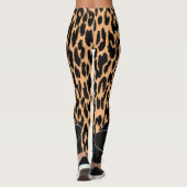 Leopard schwarze Bow Leggings (Rückseite)