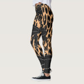 Leopard schwarze Bow Leggings (Links)