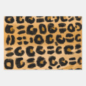 Leopard, schwarze und weiße Streifen und Polka-Pun Geschenkpapier Set (Vorderseite 2)
