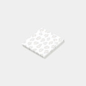 Leopard Schwarzes Orange Wildtier Hautschmelz Post-it Klebezettel (angewinkelt)