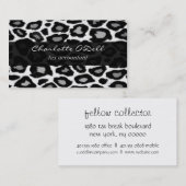 Leopard; Schwarzes Visitenkarte (Vorne/Hinten)