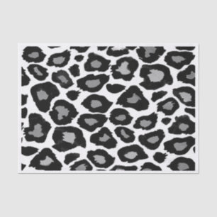 Leopard - Schwarzweiss Seidenpapier