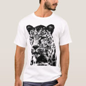 Leopard Schwarzweiß T-Shirt (Vorderseite)