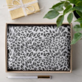 Leopard-Schwarzweiss-Tierdruck Seidenpapier (Geschenk)