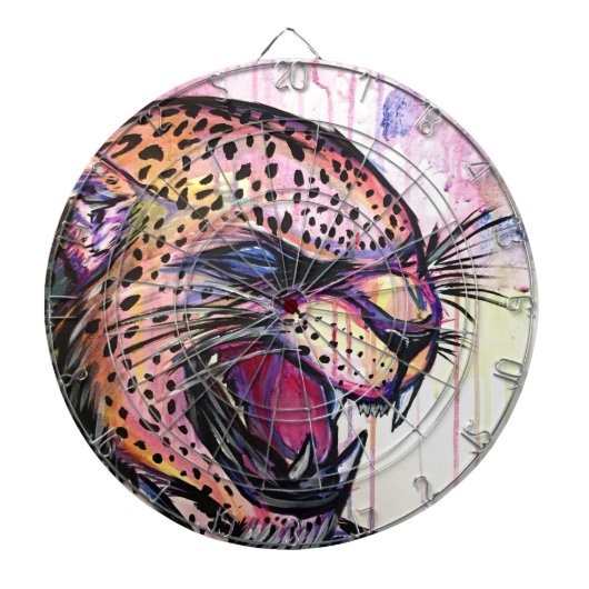 Leopard Scream Dartscheibe (vorne)
