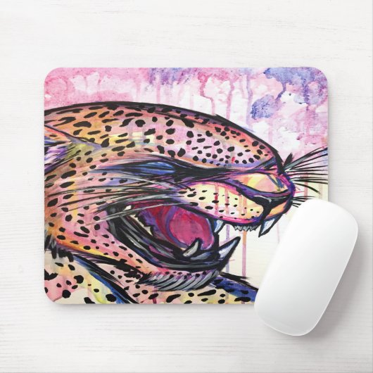 Leopard Scream Mousepad (Mit Mouse)