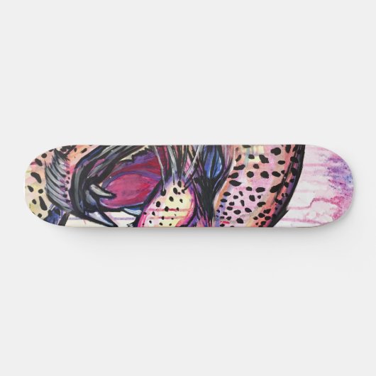 Leopard Scream Skateboard (Horizontal)