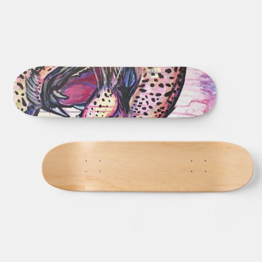 Leopard Scream Skateboard (Horizontal)