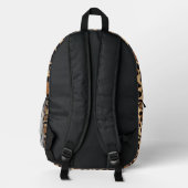 Leopard Seamless Muster Bedruckter Rucksack (Rückseite)
