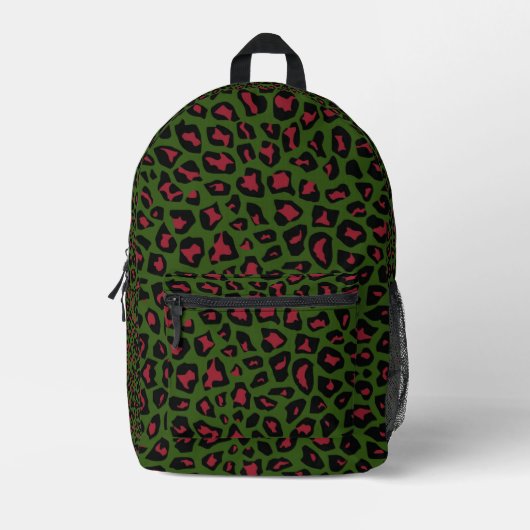 Leopard Seamless Muster Bedruckter Rucksack (Vorderseite)
