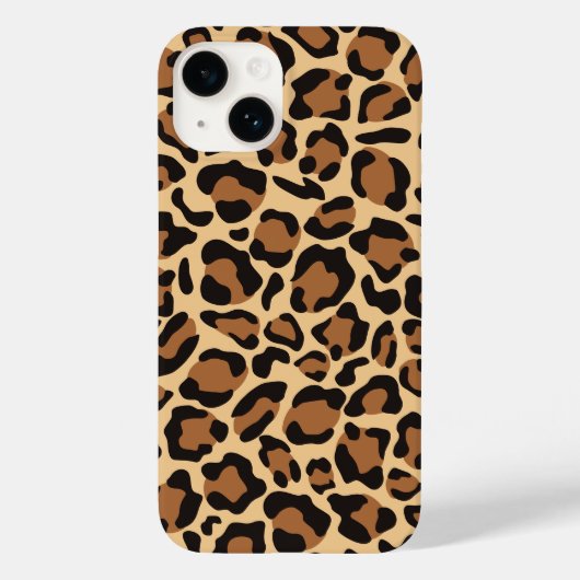 Leopard Seamless Muster Case-Mate iPhone Hülle (Rückseite)