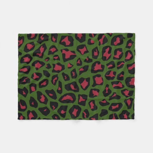 Leopard Seamless Muster Fleecedecke (Vorderseite (Horizontal))