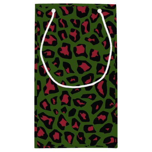 Leopard Seamless Muster Kleine Geschenktüte (Rückseite)