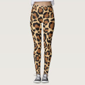 Leopard Seamless Muster Leggings (Vorderseite)