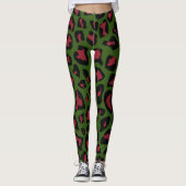 Leopard Seamless Muster Leggings (Vorderseite)
