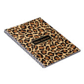 Leopard Seamless Pattern Individuelle Name Notizblock (Rechte Seite)