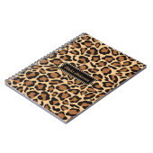 Leopard Seamless Pattern Individuelle Name Notizblock (Linke Seite)