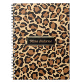 Leopard Seamless Pattern Individuelle Name Notizblock (Vorderseite)