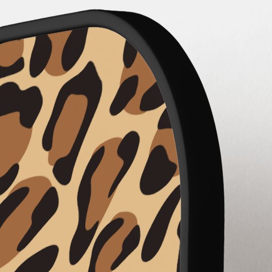 Leopard Seamless Pattern Individuelle Name Pickleball Schläger (Linke Seite)