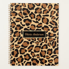 Leopard Seamless Pattern Individuelle Name Planer