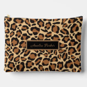 Leopard Seamless Pattern Individuelle Name Zubehörtasche (Vorderseite)