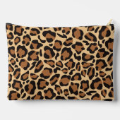 Leopard Seamless Pattern Individuelle Name Zubehörtasche (Rückseite)