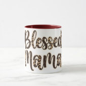 Leopard Seligen Mama Script Women Tasse (Zentrum)