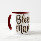 Leopard Seligen Mama Script Women Tasse (Vorderseite Links)