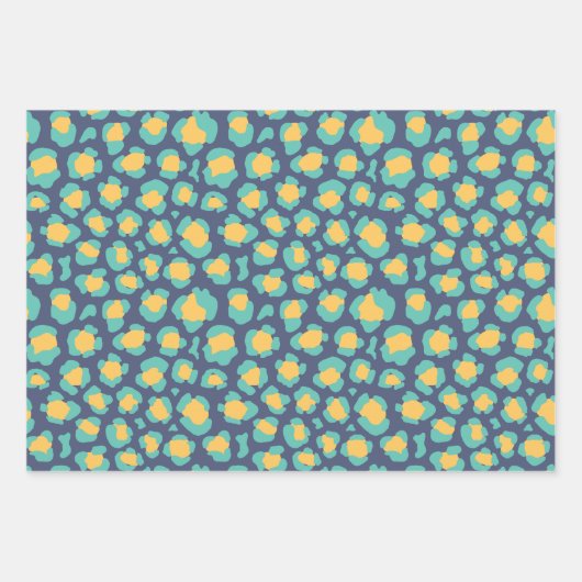 Leopard Set in trendiger Farbe 2025 Geschenkpapier Set (Vorderseite 3)