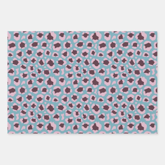 Leopard Set in trendiger Farbe 2025 Geschenkpapier Set (Vorderseite 2)