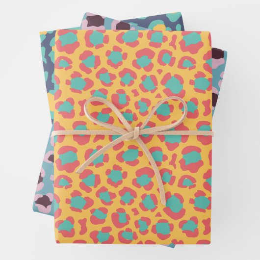 Leopard Set in trendiger Farbe 2025 Geschenkpapier Set (Beispiel)