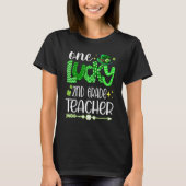 Leopard Shamrock One Lucky 2nd Grade Teacher St Pa T-Shirt (Vorderseite)
