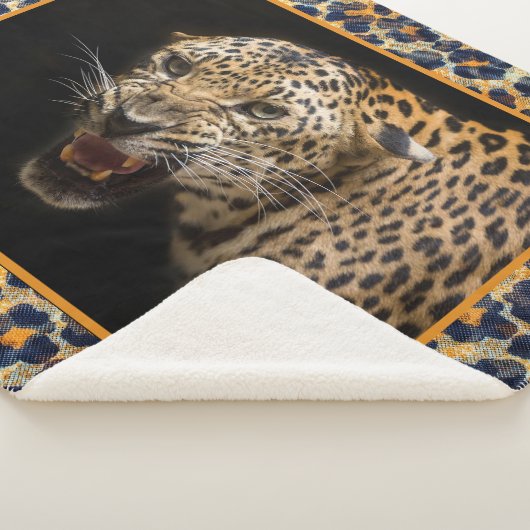 Leopard Sherpa Blanket Sherpadecke (3/4)