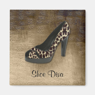 Leopard Shoe Diva Magnet