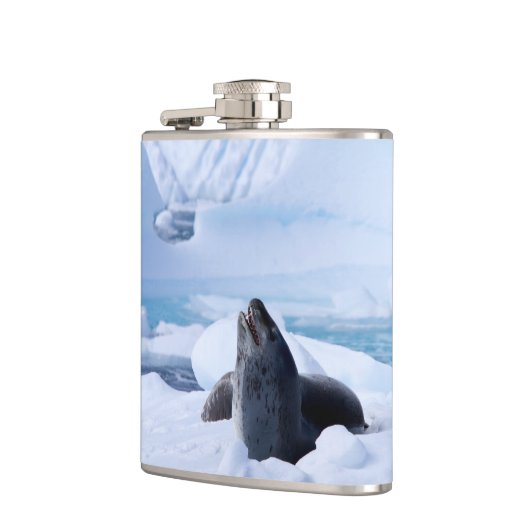 Leopard-Siegel Flachmann (Links)