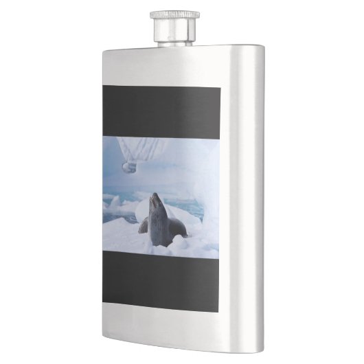 Leopard-Siegel Flachmann (Links)