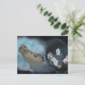 Leopard-Siegel-Jagd Postkarte (Stehend Vorderseite)