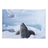 Leopard-Siegel Kissenbezug (Rückseite)