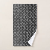 LEOPARD SILVER GRAY BADEZIMMER TOWEL SET (Handtuch)