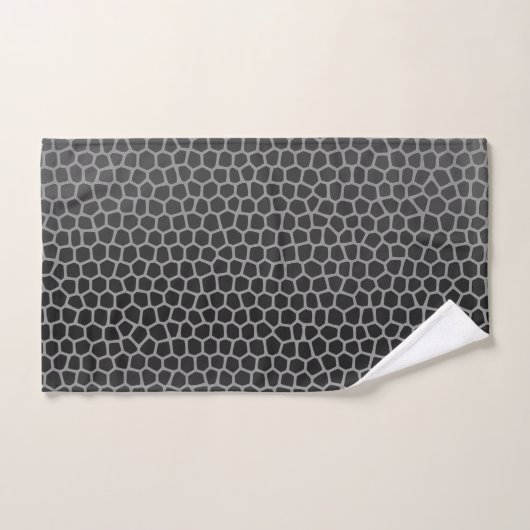 LEOPARD SILVER GRAY BADEZIMMER TOWEL SET (Handtuch)