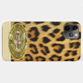 Leopard Skin Animal Print Gold Emblem 11 Case-Mate iPhone Hülle (Rückseite (Horizontal))